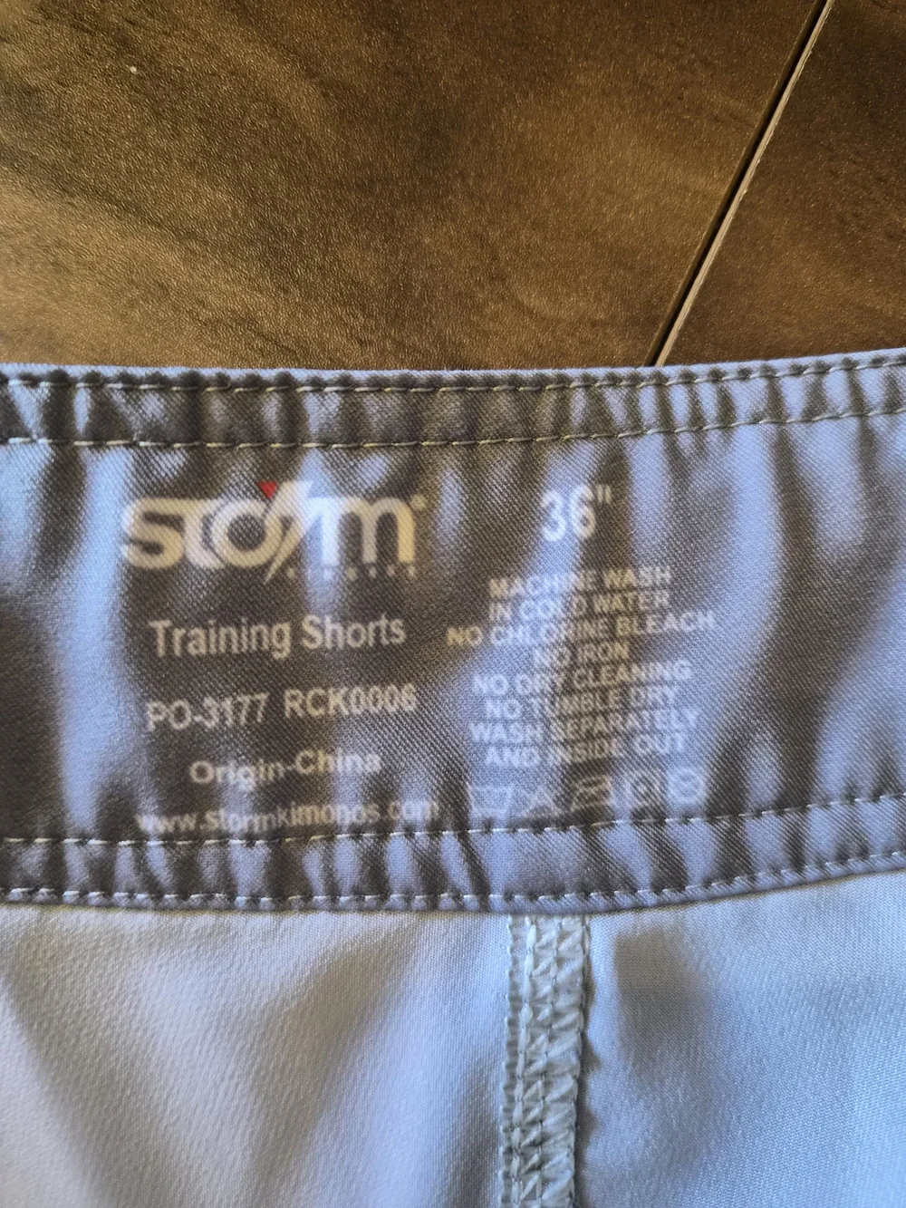 Storm Kimonos Gray Fight Shorts with Coral Accents - Picture 3 of 4